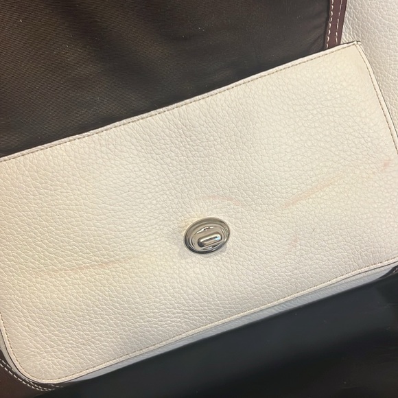 Coach Hampton Brown/Cream Pebbled Leather Satchel limited edition - Picture 9 of 16